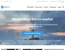 Tablet Screenshot of fysiotest.se